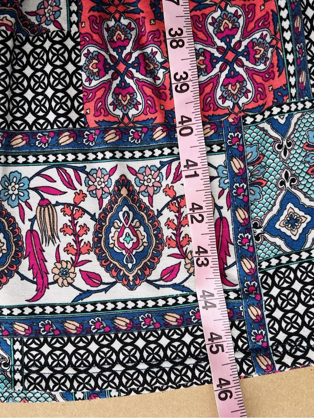 Emma & Michele Patchwork Boho Midi Dress | Sleeveless Tiered | Size Small - Picture 6 of 6